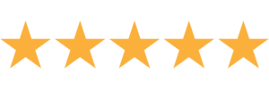 five yellow start in a straight line